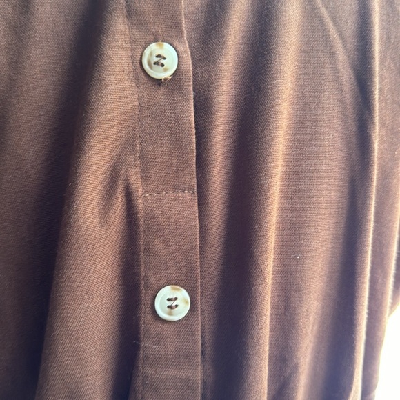 Brown Tiered Dress with Belt - Picture 5 of 5